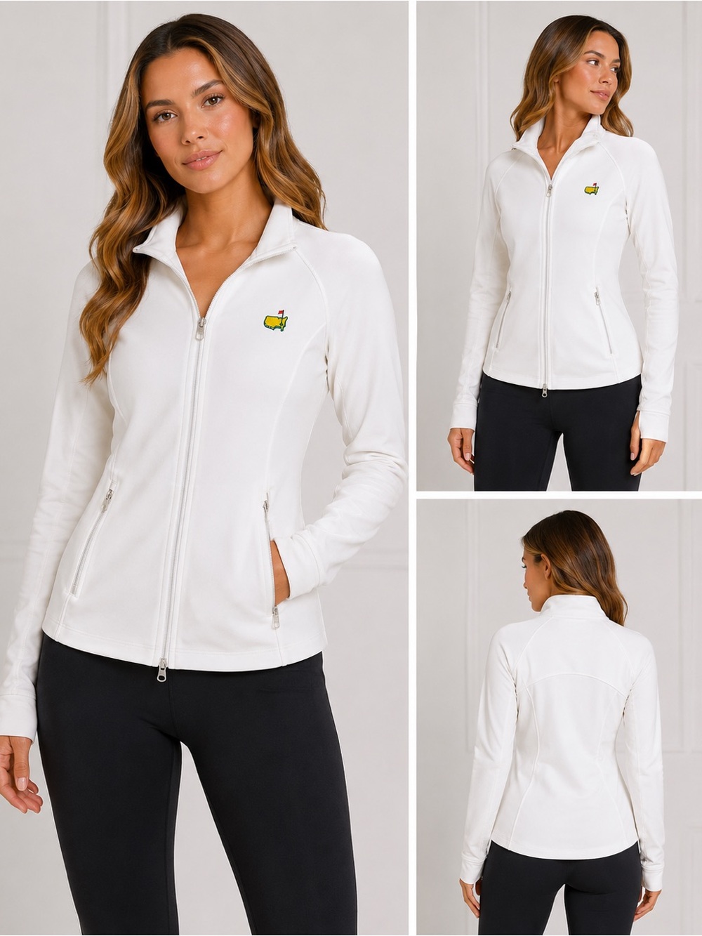 Masters White Full-Zip Jacket with Masters Logo
